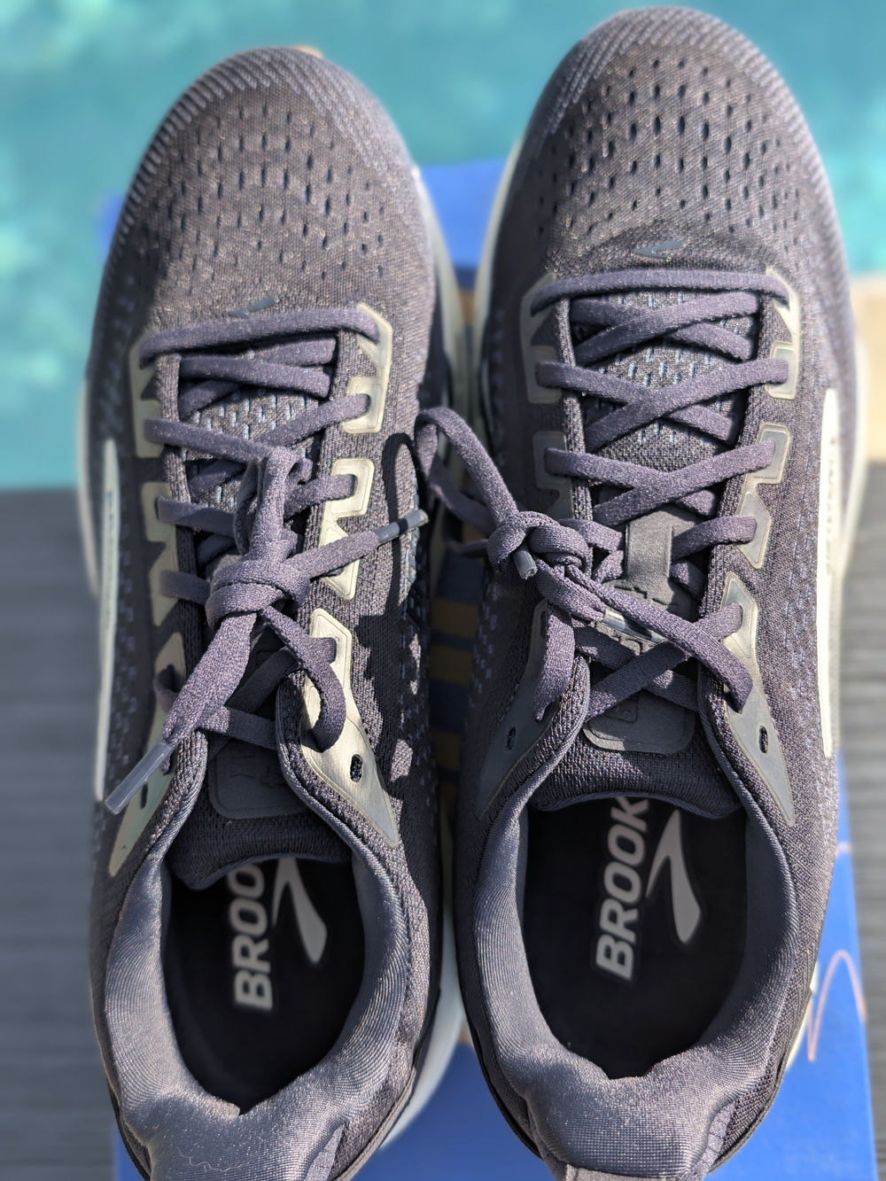 Brooks Ghost Max 4 Men's Size 12 Wide(2E) Navy Biscuit Running Shoes 1104962E463 - Picture 6 of 12